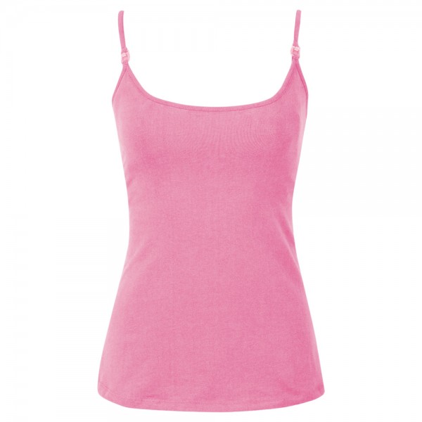 camiseta premamá de tiras en color rosa