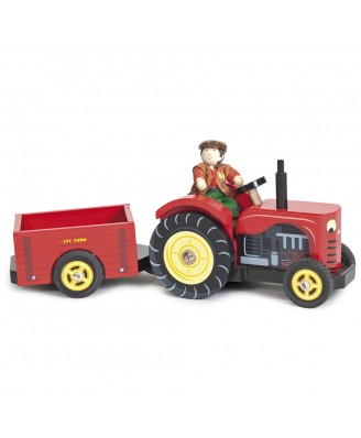 Tractor de madera para niños