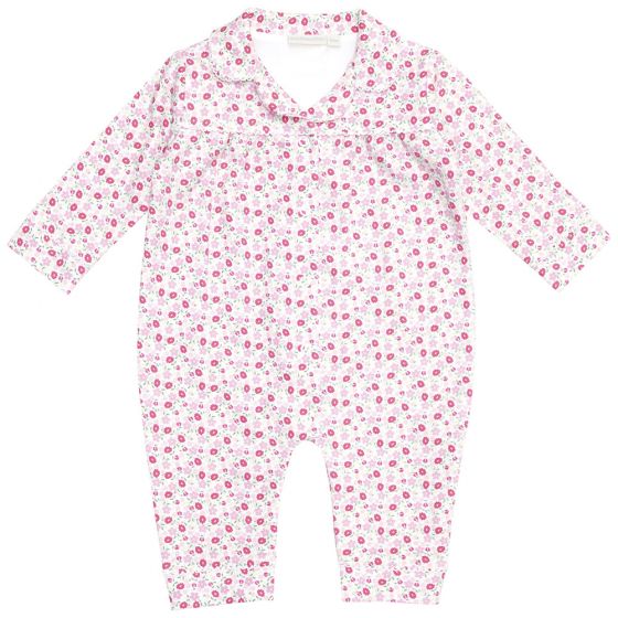 Pijama para Bebés con estampado de Pequeñas Flores Rosas
