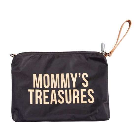 Bolso Neceser Mommy's Treasures Negro Letras Doradas Childhome