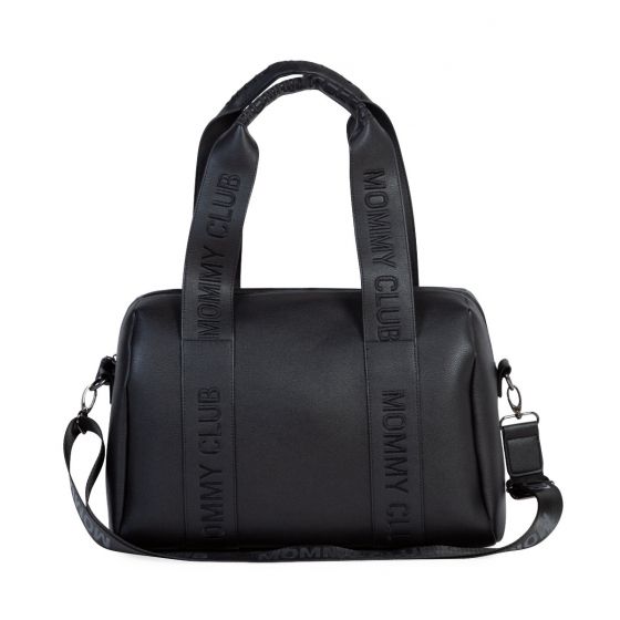 Bolso Maternal Mommy Club Signature en Cuero Vegano - Negro