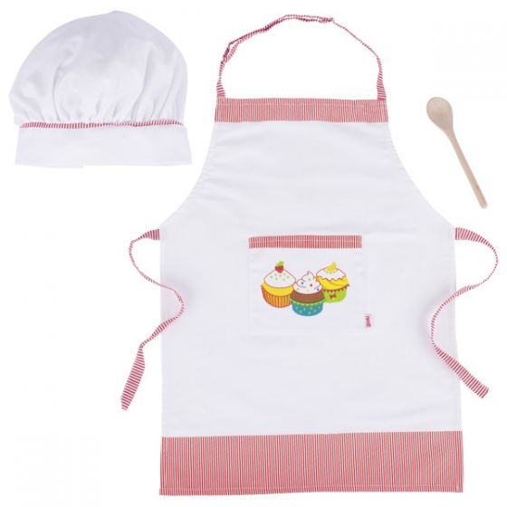 Delantal y gorro de cocinero para niños , Goki