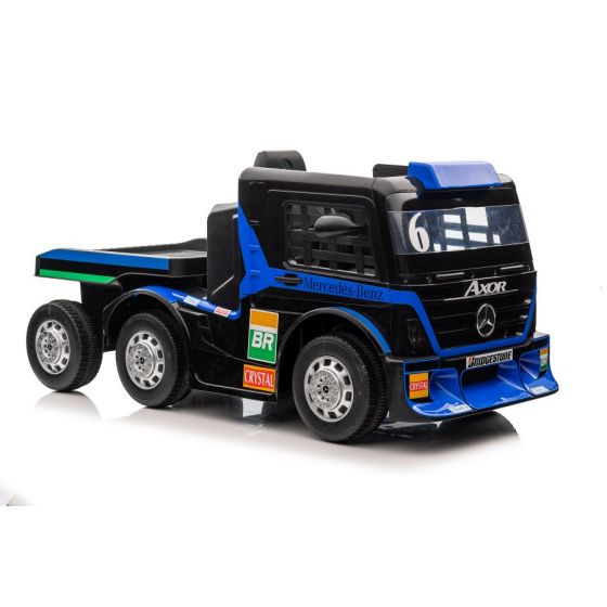 Camión Eléctrico Infantil con Remolque Mercedes XMX622B 24V LEAN CARS - Azul Marino con Pantalla LCD