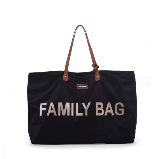 Bolso familiar Family Bag Negro Letras Doradas , Childhome