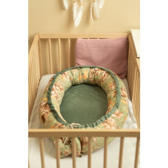 Velvet Baby Nest/baby Cocoon – SQUARE GREEN