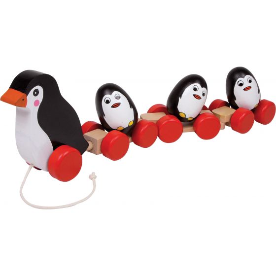 Juguete de arrastre Familia de pingüinos