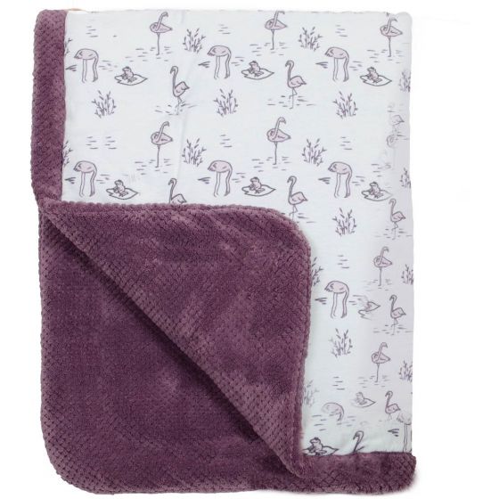 Manta para cuna Snoozebaby Mauve 2 togs , 100 x 150 cm