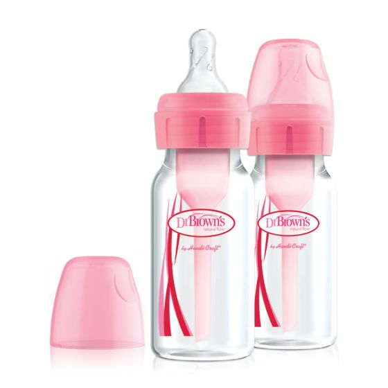 120 ml PP Narrow Options+ Bottle - Pink, 2-Pack