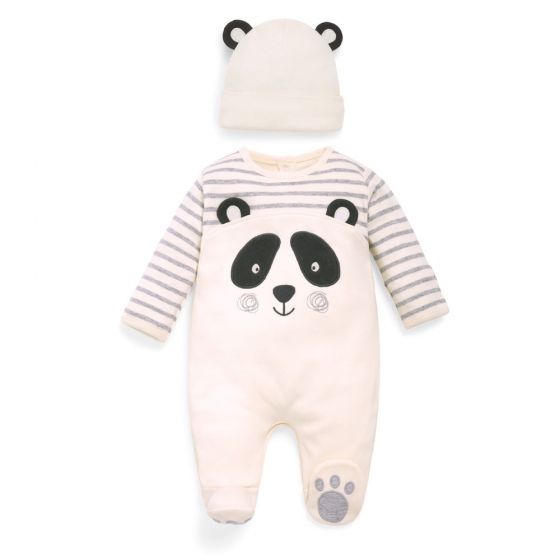 Noveno sobras Cargado Pijama y Gorrito para Bebé Panda - 2 Piezas - Shopmami