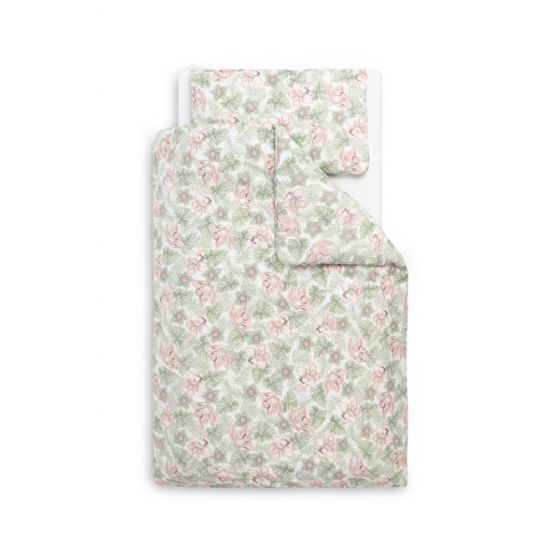 Edredón y Funda de Almohada para Cama Diseño Clematis para Niños - 100x135 cm, Algodón 100%