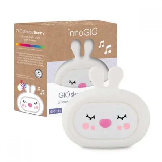 Lámpara de Silicona INNOGIO Sleepy Bunny con Sonidos Relajantes y Luz LED