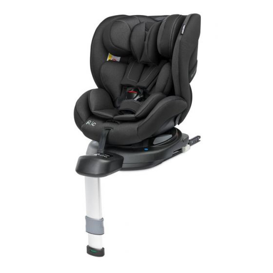 Silla de Coche Rio I-Size en Negro 40-105 cm: Viaje con Estilo y Seguridad , con Giro 360 y Pata de Apoyo