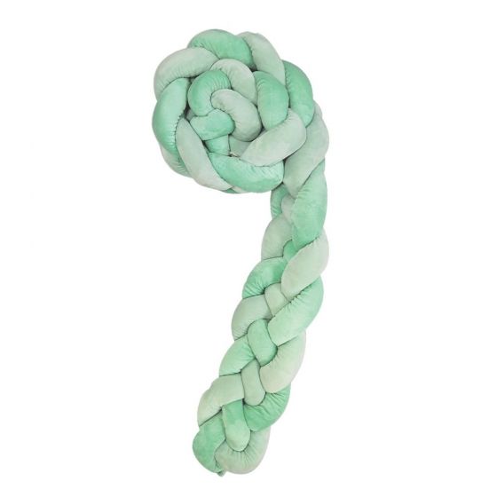 Trenza menta protector de Cuna 180 cm Kikkaboo