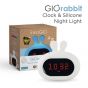 Lámpara Nocturna de Silicona con Reloj Despertador INNOGIO Conejo GIO-135