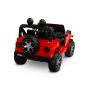 Vehículo eléctrico todo terreno Jeep Rubicon Rojo con batería