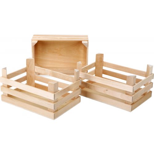 Cajas de madera Juguete - 3 unidades - 18 x 12 x 9.5 cm