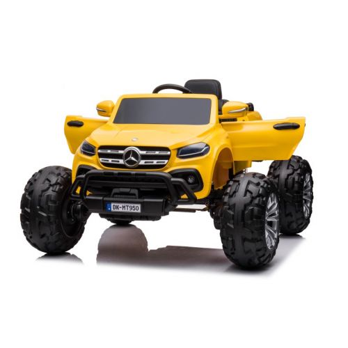 Coche Eléctrico Infantil Mercedes DK-MT950 4x4 24V LEAN CARS - Amarillo Dorado Lacado