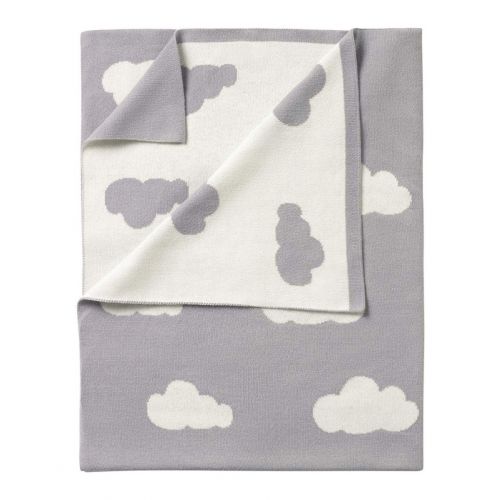 Manta reversible Nubes - Clair de Lune - 70 x 90 cm para Moises , Minicuna y Capazo