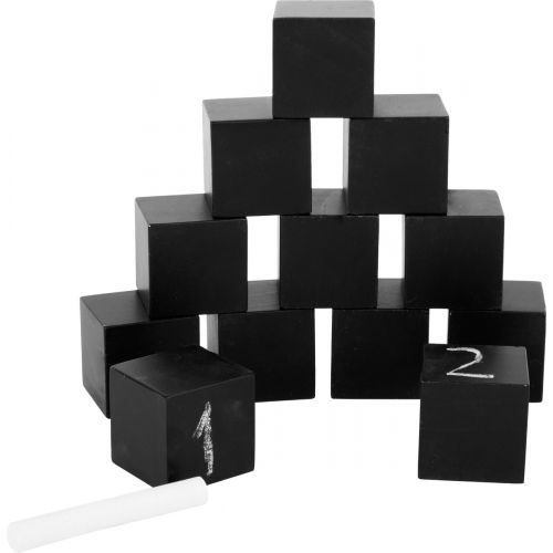 Pizarra cubos de construcción , 4 x 4 x 4 cm , 13 piezas