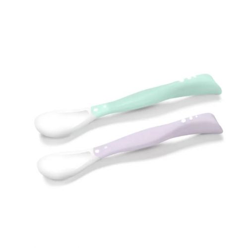  Cucharas de Plástico Flexibles para Bebés BabyOno - Set de 2 Piezas