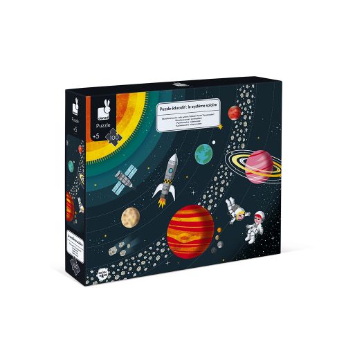 Puzle educativo Sistema Solar , Janod - 100 piezas