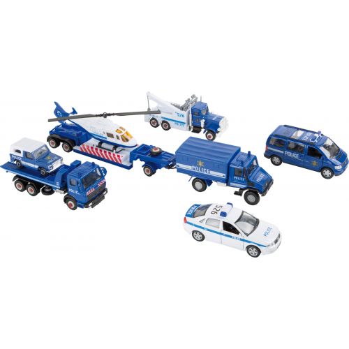 Vehículos en miniatura Policía - 9 piezas