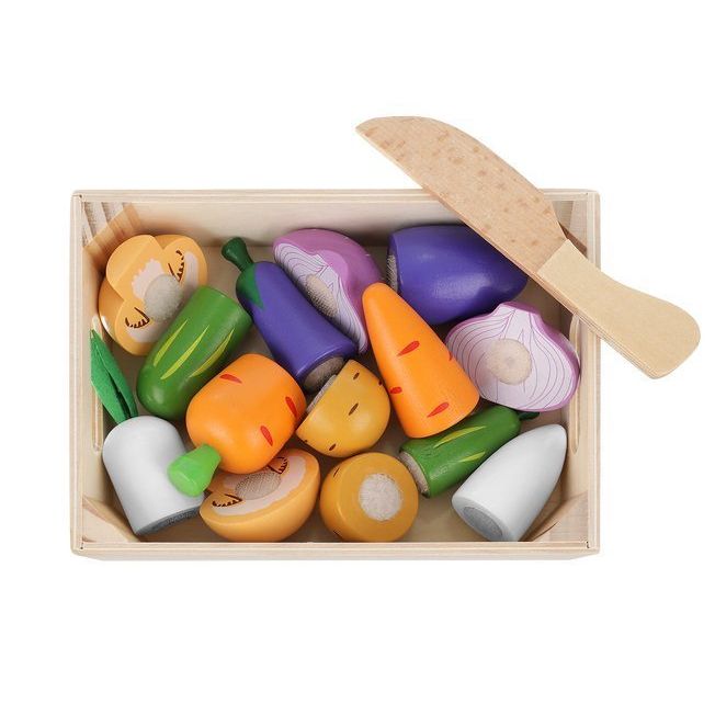 Caja de frutas y verduras de juguete para cortar - Shopmami